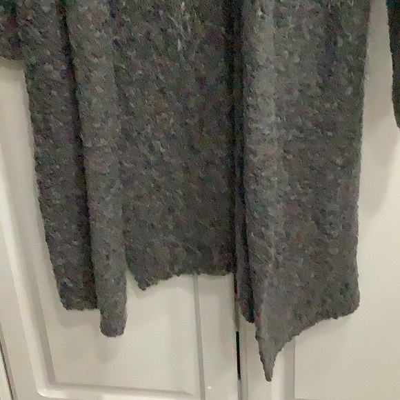 POL Charcoal Dark Heather Gray Open Mid Length Duster Cardigan - Picture 5 of 8